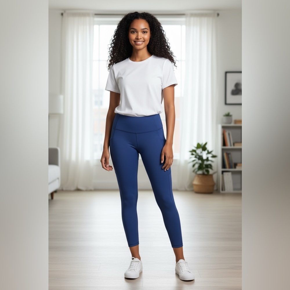 Lululemon Fast and Free‎ High-Rise Crop II 21" *Non-Reflective Larkspur Size 0